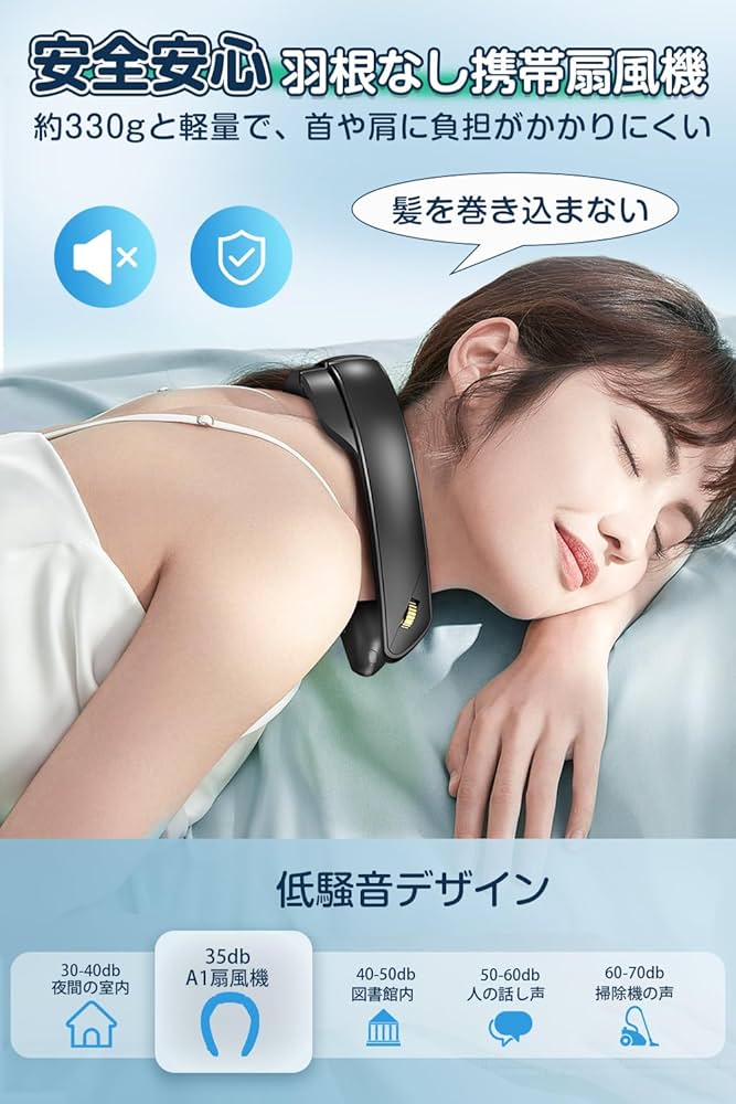 扇風機低騒音軽量 長時間連続稼働 熱中症対策 マスク蒸れ対策 髪の毛巻き込み防止 楽天市場】首かけ扇風機 マスク 蒸れ対策 羽根なし 超大容量