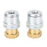 1Pair Lock On Air Chuck, 1/4FNPT 150PSI Brass Locking Tire Air Chuck Replacement for Connecting Tire Valve