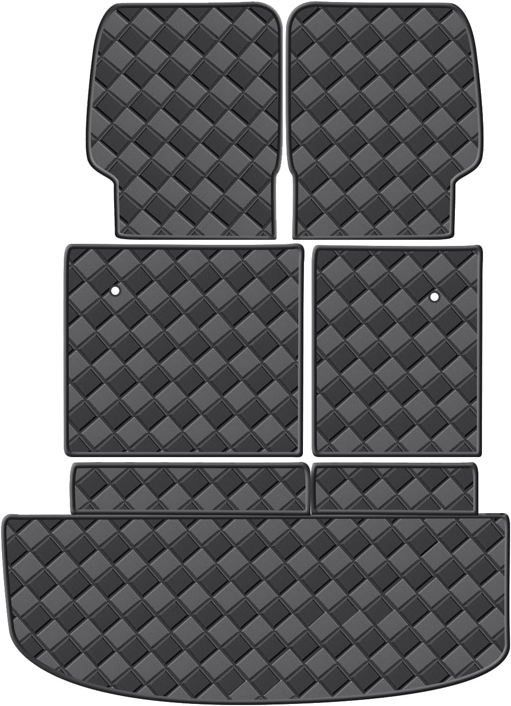 Cargo Mat & Backrest Mats for 2018-2020 Mitsubishi Eclipse Cross Accessories, All Weather Waterproof Rear Cargo Liner Rear Trunk Liner Back Seat Cover Protector