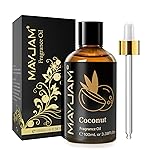 MAYJAM 100ML/3.38FL.OZ Coconut Fragrance Oils with Glass Dropper, Essential Oils for Diffusers for Home, Long Lasting Scented Oils for Diffusers Soap Candle Making