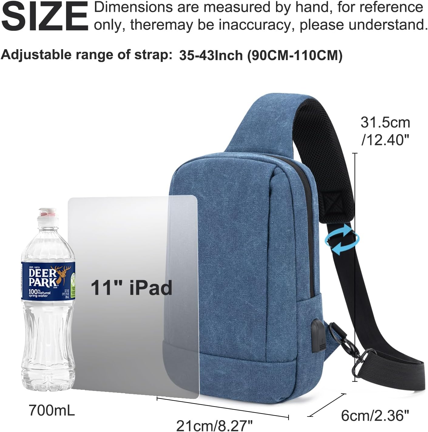 Sling Bag Crossbody Bag Men with USB Charging Port Small Messenger Bag Cross Body Shoulder Bag Sling Backpack Women