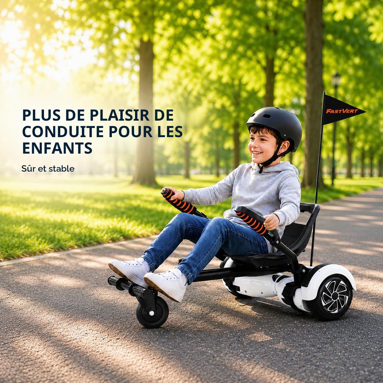 Overbord Kart, overkart pour hoverbords transforme Votre Hoverbords en Go-Kart, Rend la Conduite Beaucoup Plus Amusante et sûr