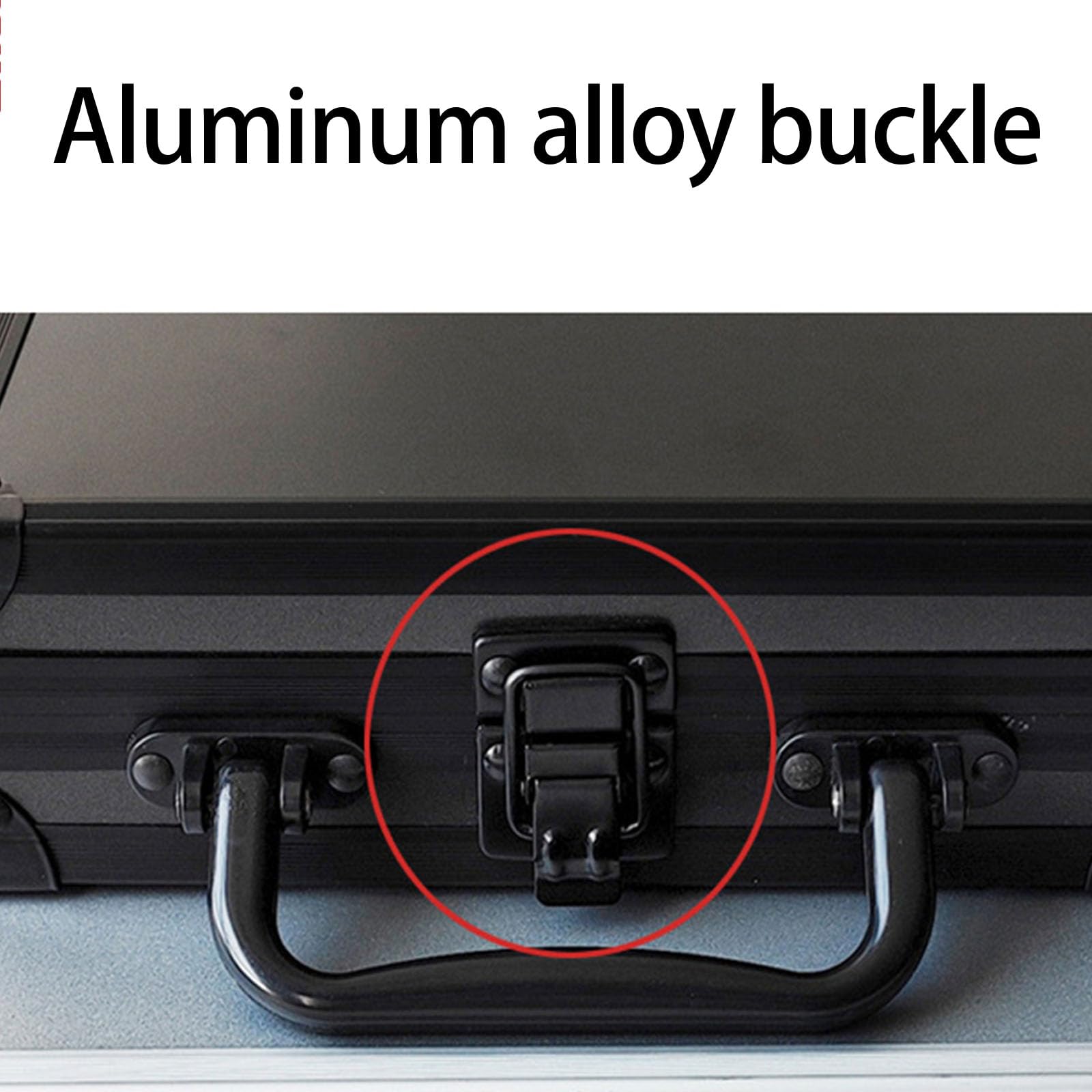 Caja de almacenamiento de joyería de aleación de aluminio resistente con cerradura para almacenamiento seguro y fácil transporte de piedras preciosas Organización Vitrina segura de joyería