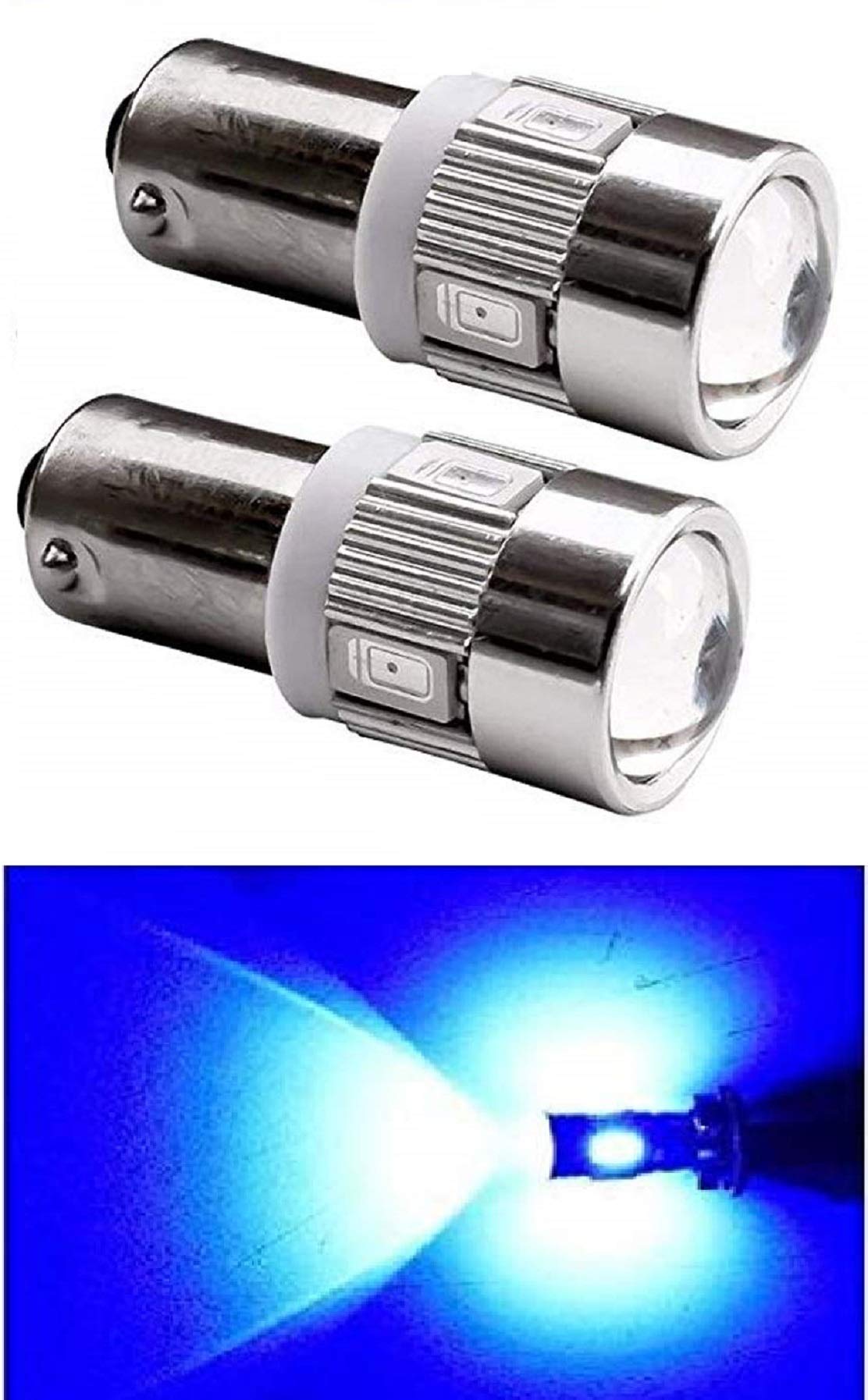 SARTE 6 Led Smd Parking Light Bulb | Pilot Lamp Bulbs | For Bullet Bike (Blue, 4Pcs)