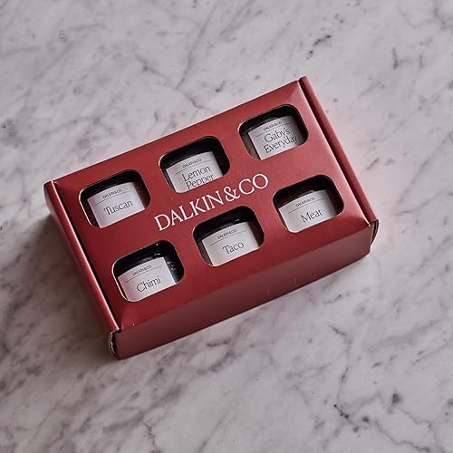 Miniatura 2 de Dalkin & Co Juego Mini de Descubrimiento de Condimentos, 6 Mezclas de Especias Firmadas para Cocinar y Regalar Con Tuscan, Chimi, Taco, Carne,