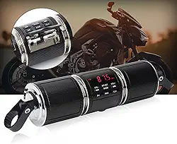 OPL5 Sistemas de alto-falantes para motocicletas BT à prova d'água, montagem em barra, 7/20.3-3.2 cm com entrada auxiliar, USB, microSD, rádio FM, sistema de amplificador de áudio para motocicleta ATV