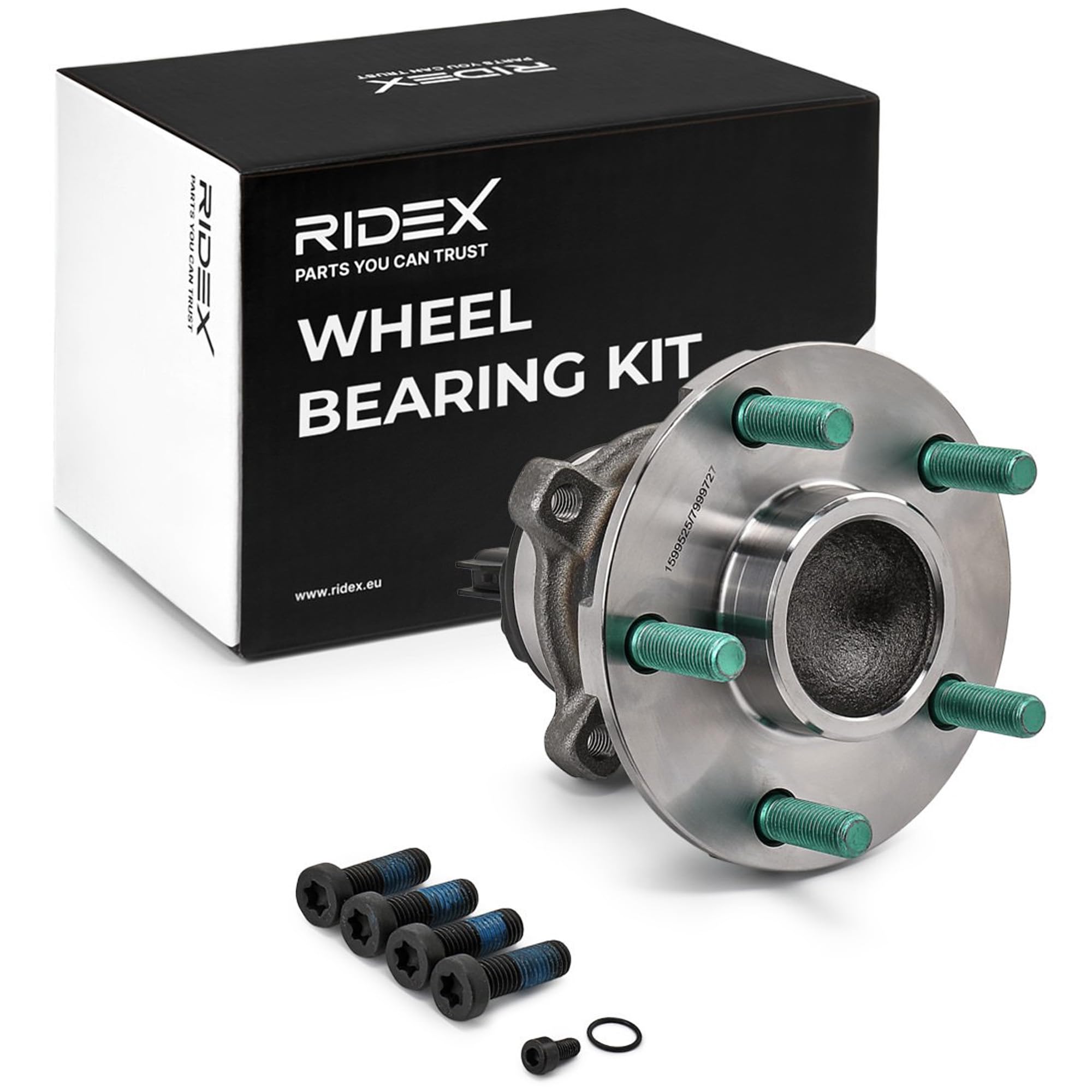 RIDEX 654W0426 Kit cuscinetto ruota con mozzo portaruota con anello sensore magnetico integrato con bulloni/viti Compatibilità con VOLVO V50 545