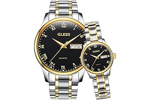 Juego de 2 relojes de cuarzo para parejas, románticos, elegantes y casuales,...