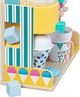 Vista 5 de Melissa & Doug ¡Diversión en la feria! Juego de comida de madera con cono de nieve y granizado - Certificado FSC