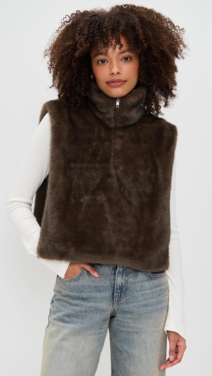 Line & Dot Women's Dane Faux Fur Top - Image 2