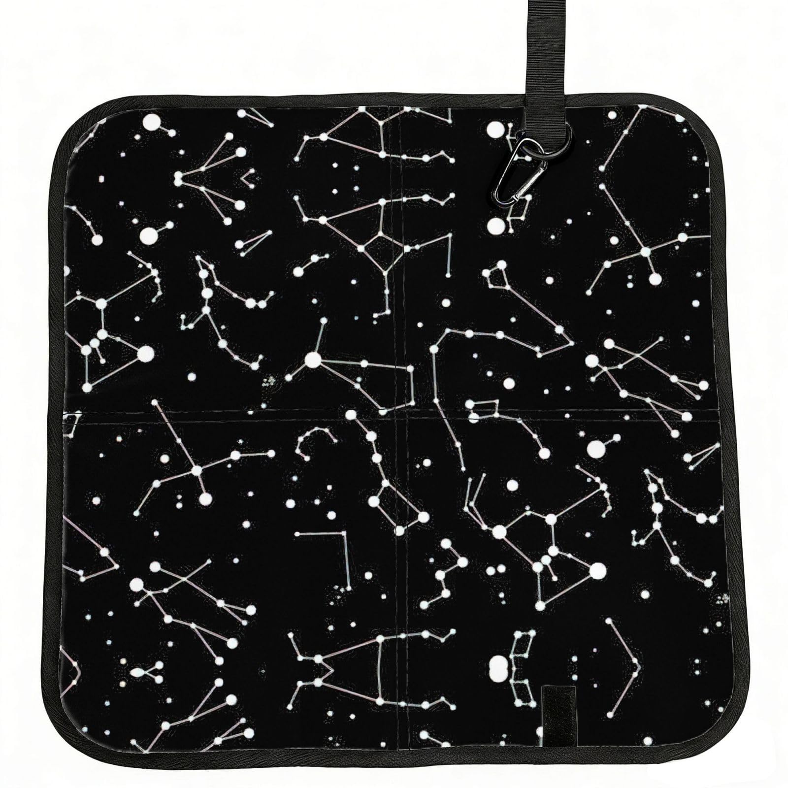 SDEGTHO Starry divination constellation Printed Foldable Seat Pad with Closure, Lightweight Cushion for Airplane Travel Camping