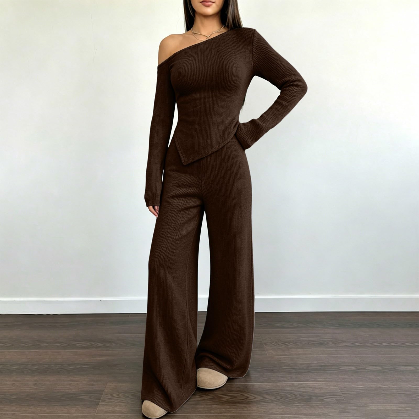 LUCKME Completo Donna 2 Pezzi Tuta Elegante Donna Curvy Tuta Sport Casual