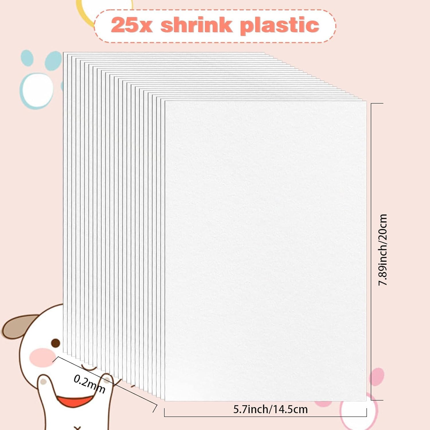 Lot De 25 Feuilles De Film Thermorétractable Imprimables Translucides Pour Imprimante à Jet D