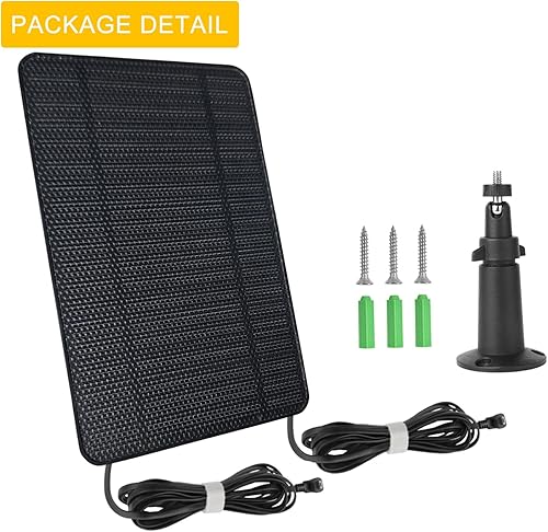 Miniatura 7 de iTODOS Panel solar compatible con Blink Outdoor (3 generación) XT3 y Blink XT XT2 cámara, un panel solar alimenta dos cámaras Blink, con 2 cables