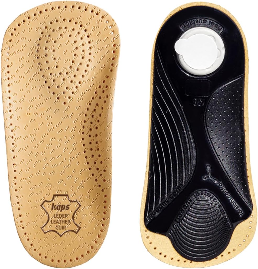Orthotic 3/4 Leather Insoles With Longitudinal And Transverse Arch Support, Orthopedic Shoe Inserts For Men And Women, Bolero