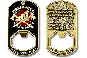 Firefighter Always Ready Bottle Opener Dog Tag