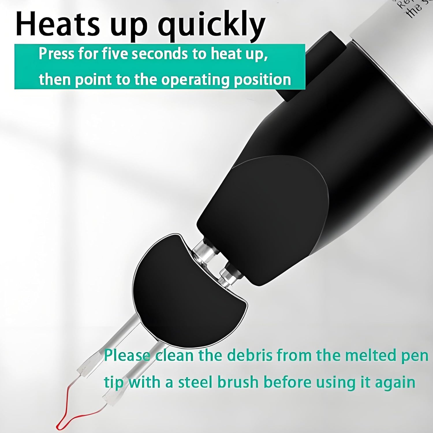 Thread Burner, Thread Burning Tool, Handheld Quick Melt Thread Zapper - Battery Operated (1xAA), Trim, Burn and Melt Thread with one Touch, Ideal for Finishing Bead Weaving and stringing Projects