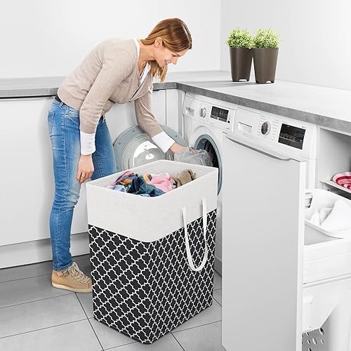Miniatura 6 de StorageRight - Canasta de lavandería, cesta de lavandería plegable, grande, con asas de fácil transporte, cestas de ropa independientes para
