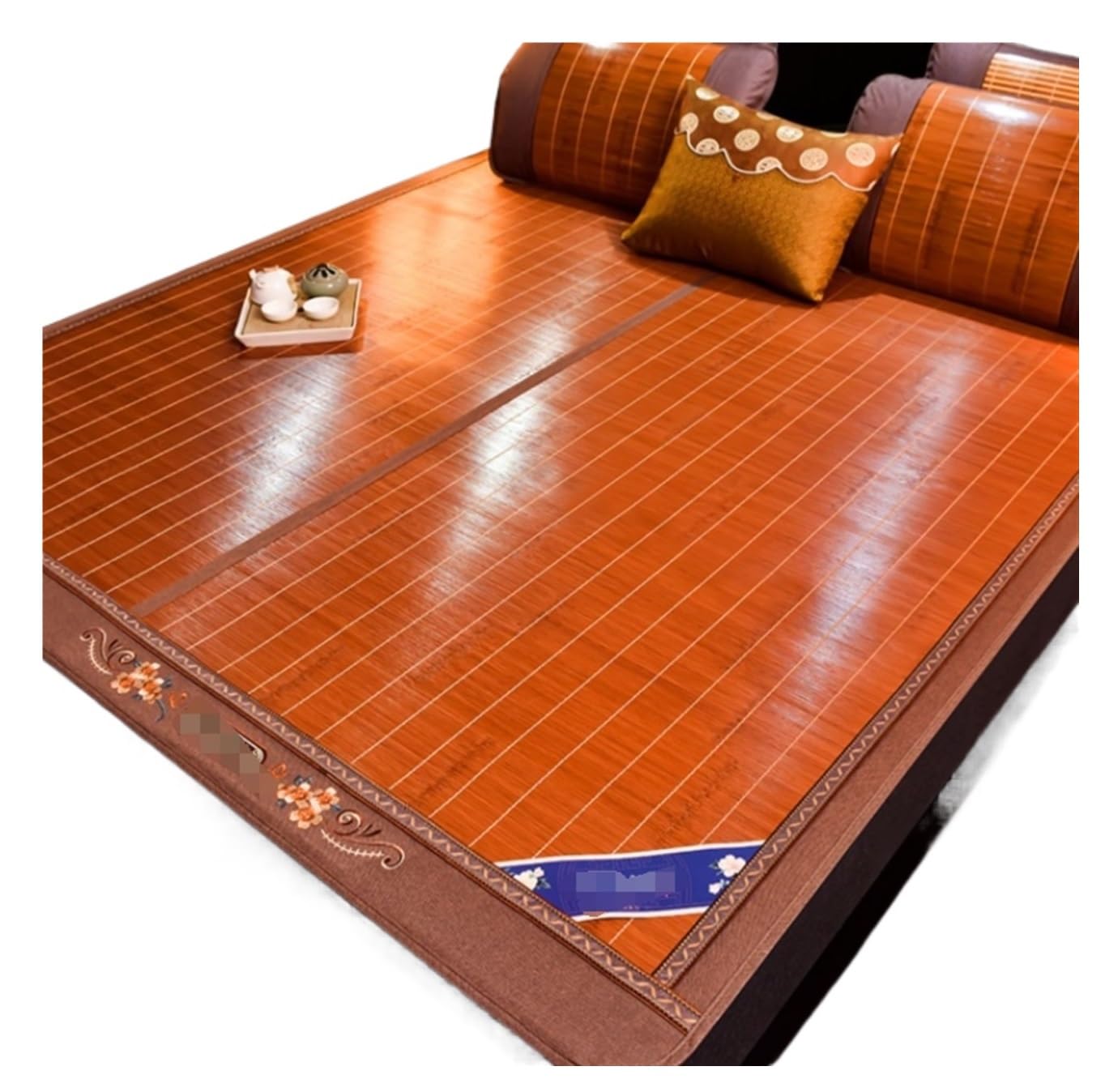 JYBNBBE Mat for Bed Summer Sleeping Mat Cooling Folding Bamboo Pad Use For Home School Dormitory Summer (Bruin 1.8 * 2m)