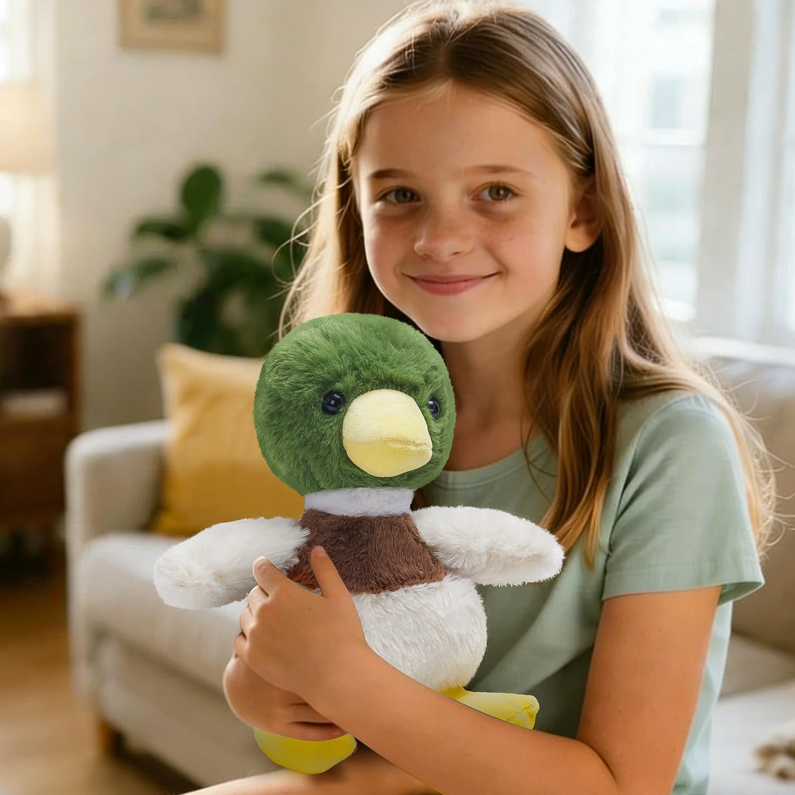 SpecialYou 25,4 cm mikrowellengeeigneter und gewichteter Stockenten-Plüsch, beheizte Stockente, duftend, Stofftiere, Plüschtier für Wärme und Komfort, Plüsch-Geschenk für Kinder, Geburtstag