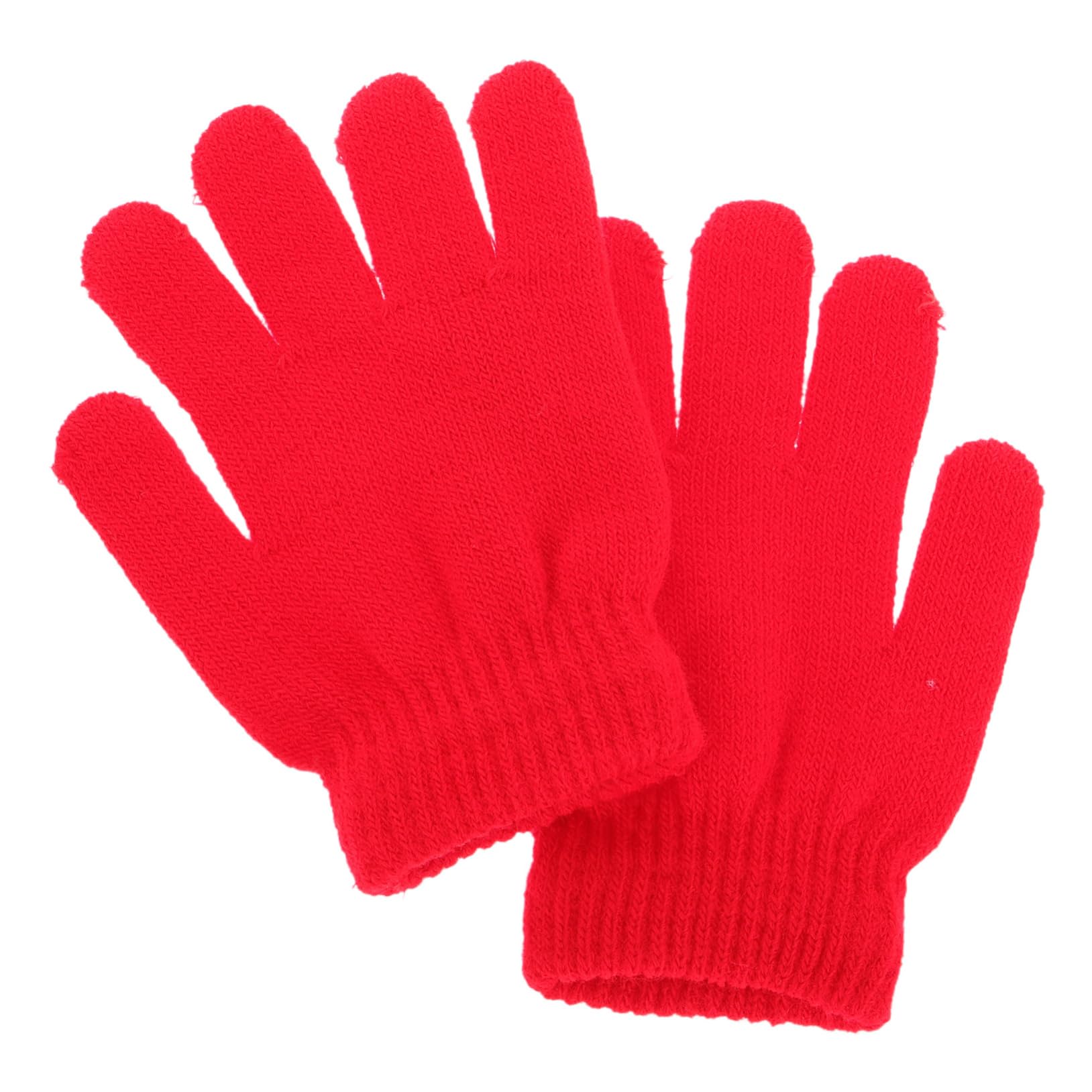 LIFKOME Guantes De Invierno Guantes De Punto Mitones Para Niños Guantes Calientes Para Niños 8- Guantes De Niños Lana Paquete Múltiple De Guantes Para Niños Guantes Niños Black