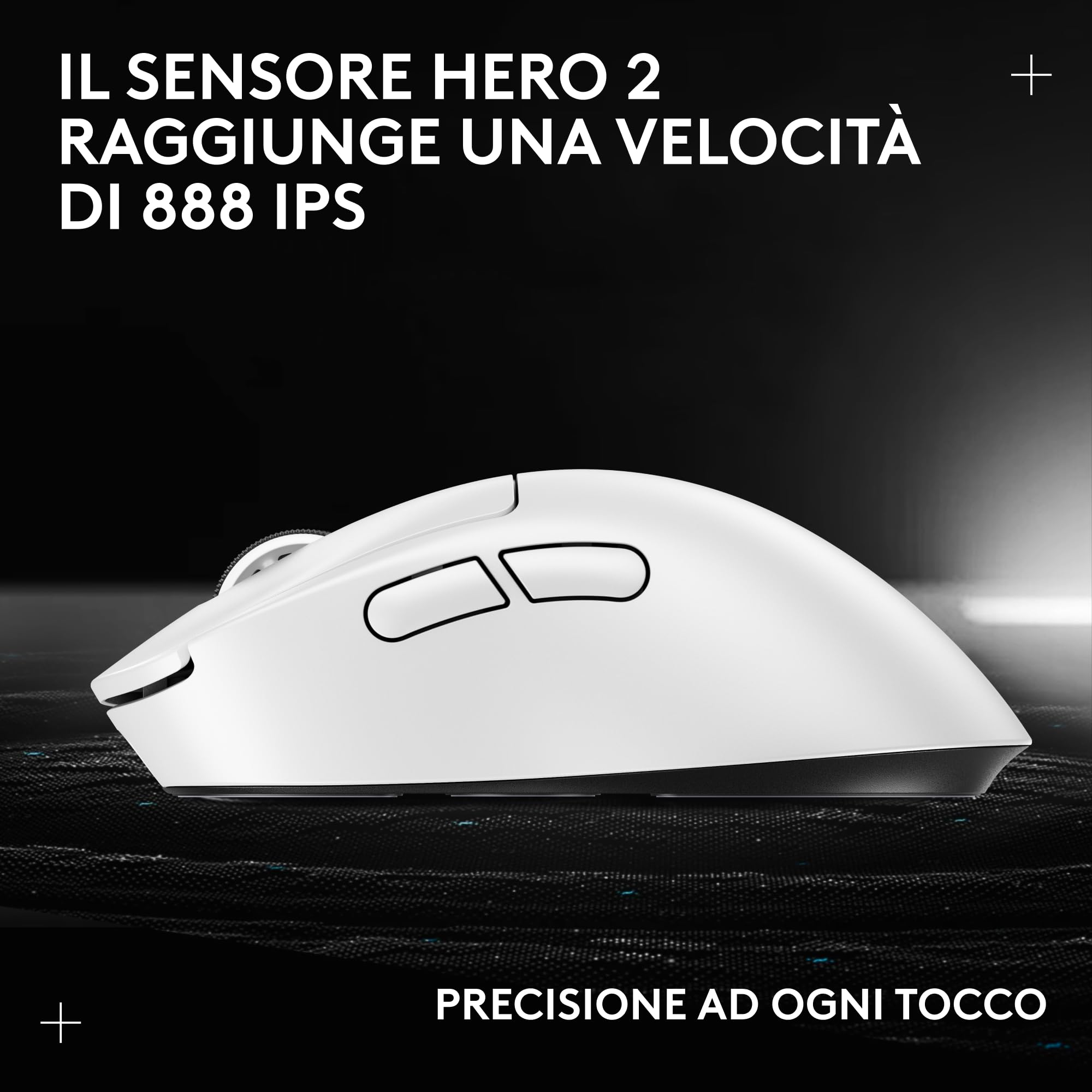 Logitech G PRO X SUPERLIGHT 2 DEX wireless gaming mouse | Für PC/Mac, 60g rechtshändige Maus, 5 programmierbare Tasten, USB-C, 44k DPI Sensor, bis 8 kHz Polling-Rate - Bianco