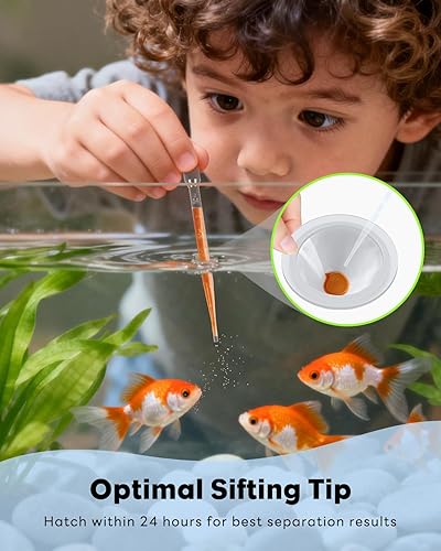 Miniatura 7 de Pawfly Paquete de 4 redes de camarones en salmuera, 200 mallas de tamiz de camarón de salmuera ultrafina para criadero de salmuera, red de