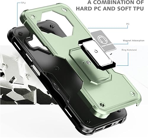 Miniatura 6 de EUXERY Funda compatible con T-Mobile Revvl 6 PRO 5G, paquete de 2 protectores de pantalla HD, grado militar, funda protectora resistente a prueba de