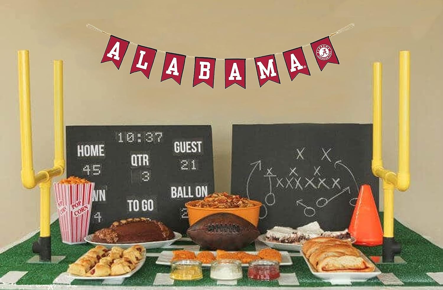 Alabama Crimson Tide Tailgate Party Banner by Hanna's Handiworks | For School Parties, Graduations | Lightweight Fabric | Represent Your NCAA UA Team Spirit | Part 1 “Alabama” - Image 2