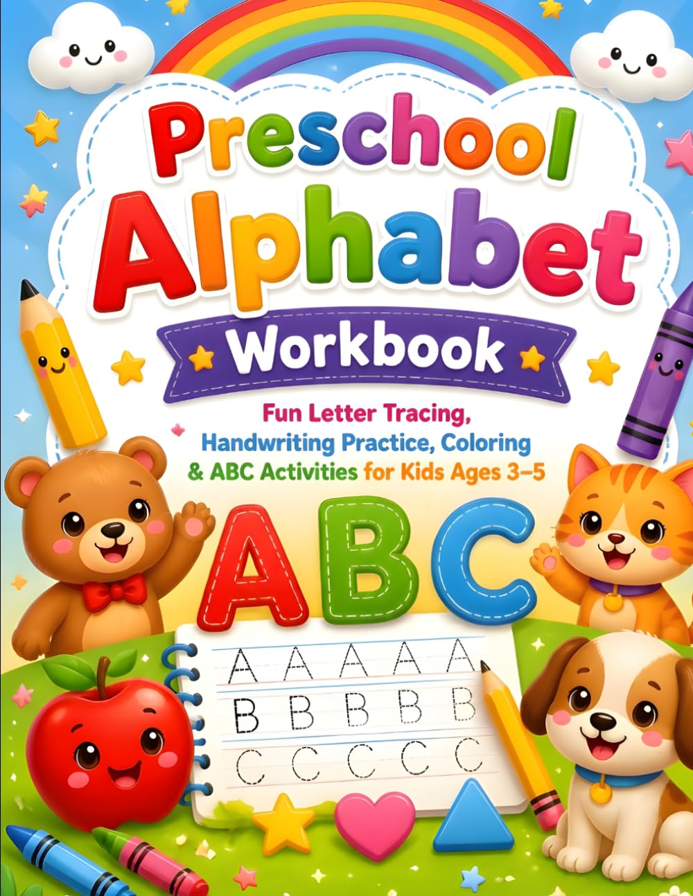 Preschool Alphabet Workbook for Kids Ages 3-5: A Fun ABC Handwriting Workbook with Uppercase & Lowercase Letter Tracing, Dot Marker Activities, ... Exercises for Preschool & Kindergarten Kids