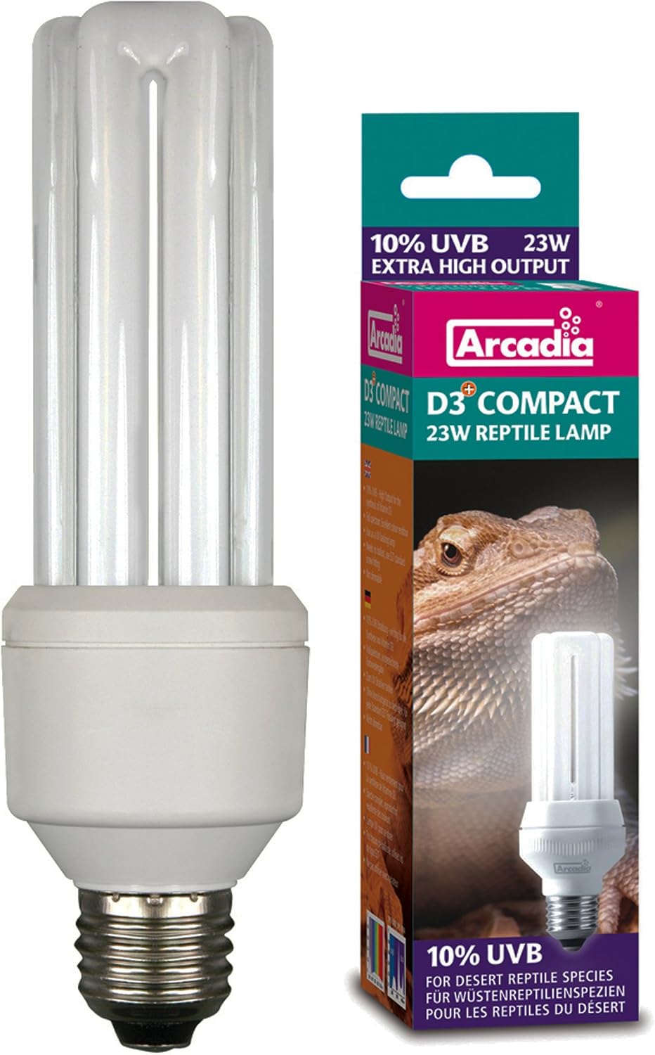 Arcadia D3 Compact 23w Uv Lamp Voor E27 Fittingen Amazon Nl Klussen Gereedschap