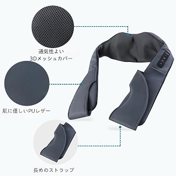 Shiatsu Neck Back and Shoulder Massager with Heat - Electric Deep Tissue 3D Kneading Massage Pillow for Lower Back, Calf, Legs, Full Body Muscle Relaxation, Home, Office, and Car Use