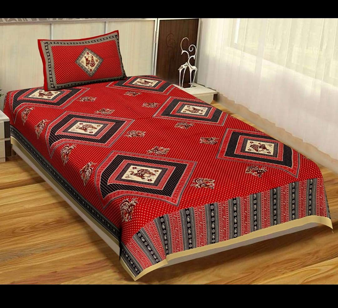 Lakshita Enterprises 100% Cotton 144TC Single Bedsheet(Size-60 X 90) with 1 Pillow Cover(Size-18 X 28) (B089N5DC6P) Amazon Price History, Amazon Price Tracker