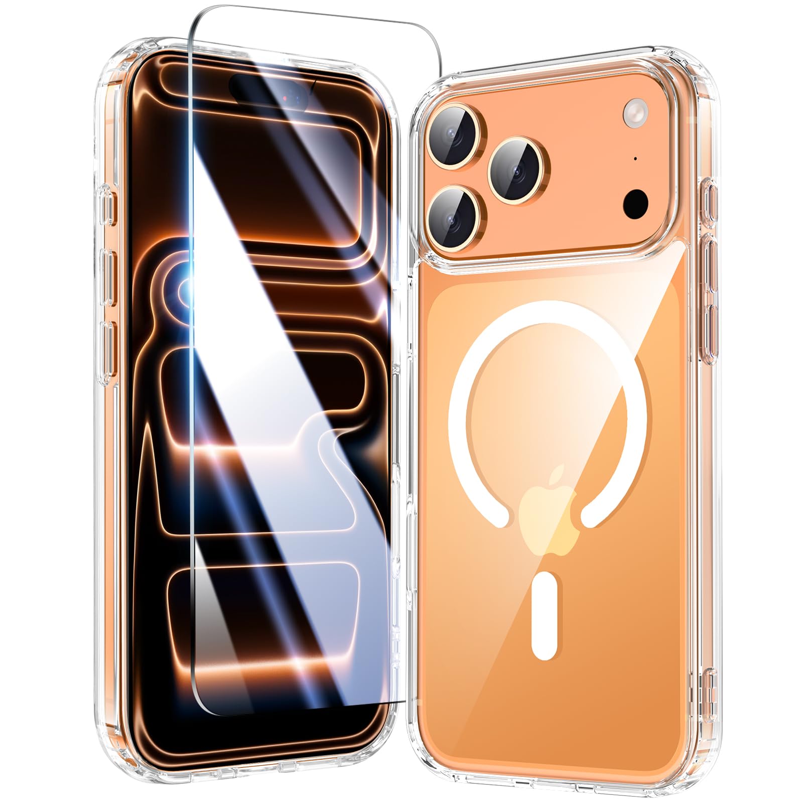 Astter for iPhone 17 Pro Max Case Clear,Magnetic iPhone 17 ProMax