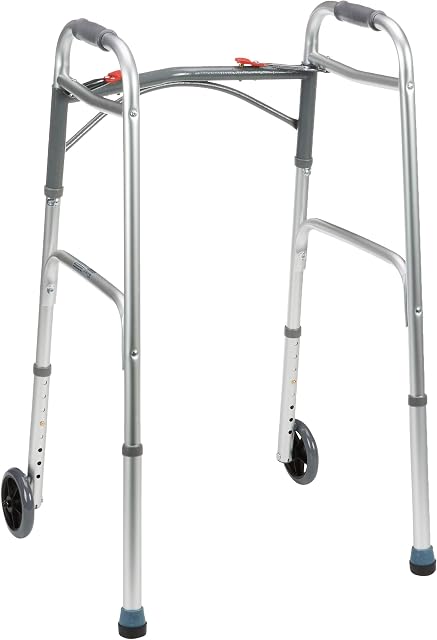 Drive DeVilbiss Healthcare Folding Lightweight Aluminium Walking Frame with Wheels
