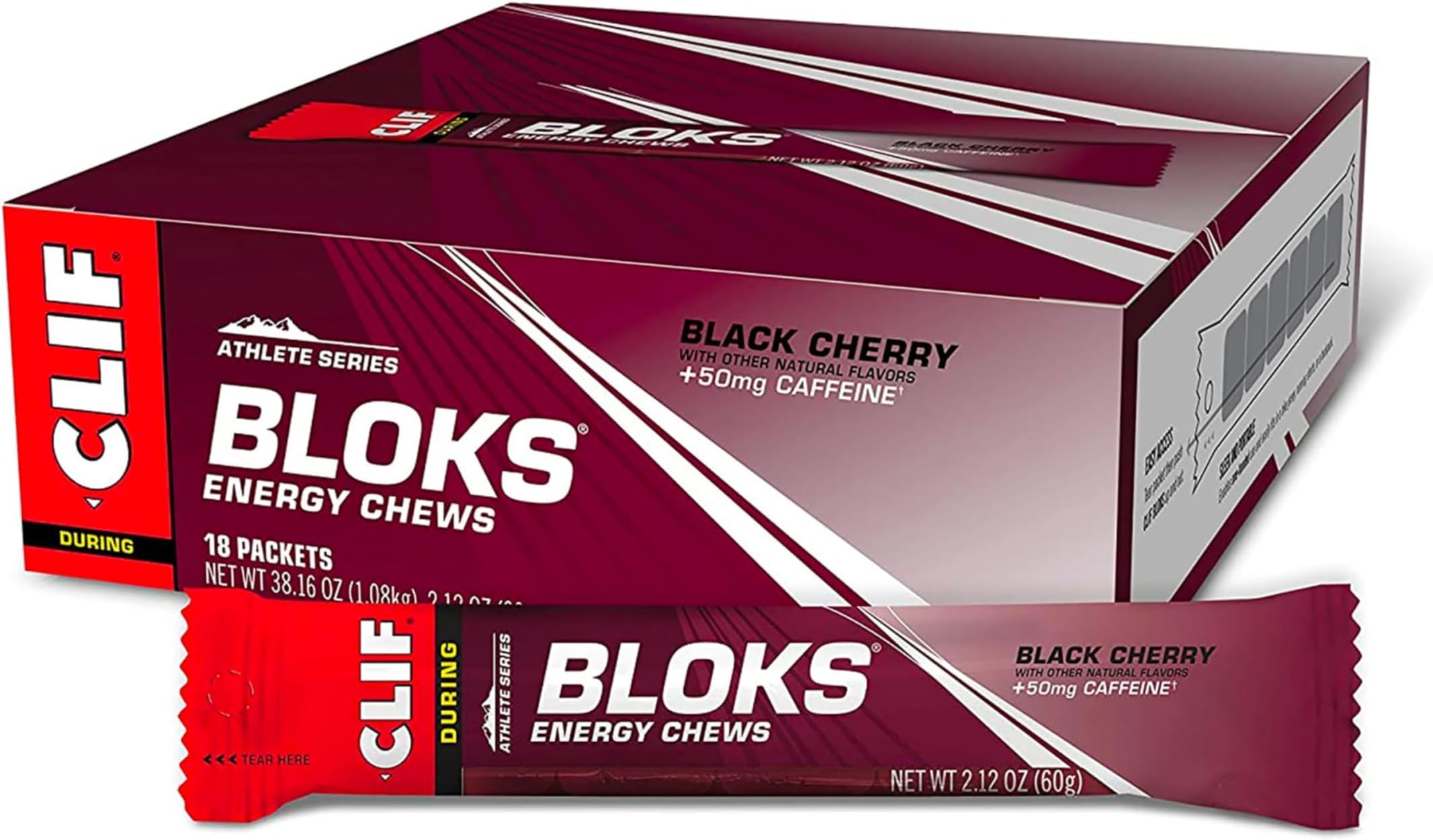 CLIF BLOKS Energy Chews, Black Cherry Flavor with Caffeine, 18 Packs — Amazon image 16