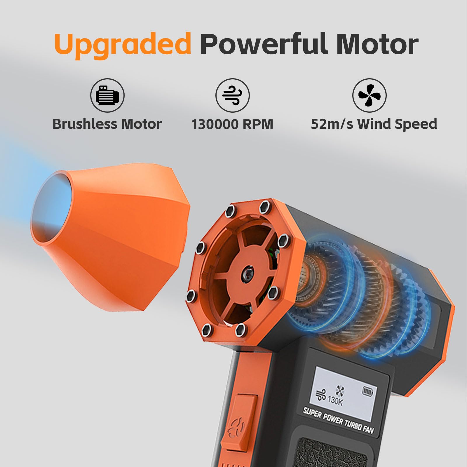 200W Compressed Air Duster 130000RPM Tiny Electric Duster, Stepless - View #5