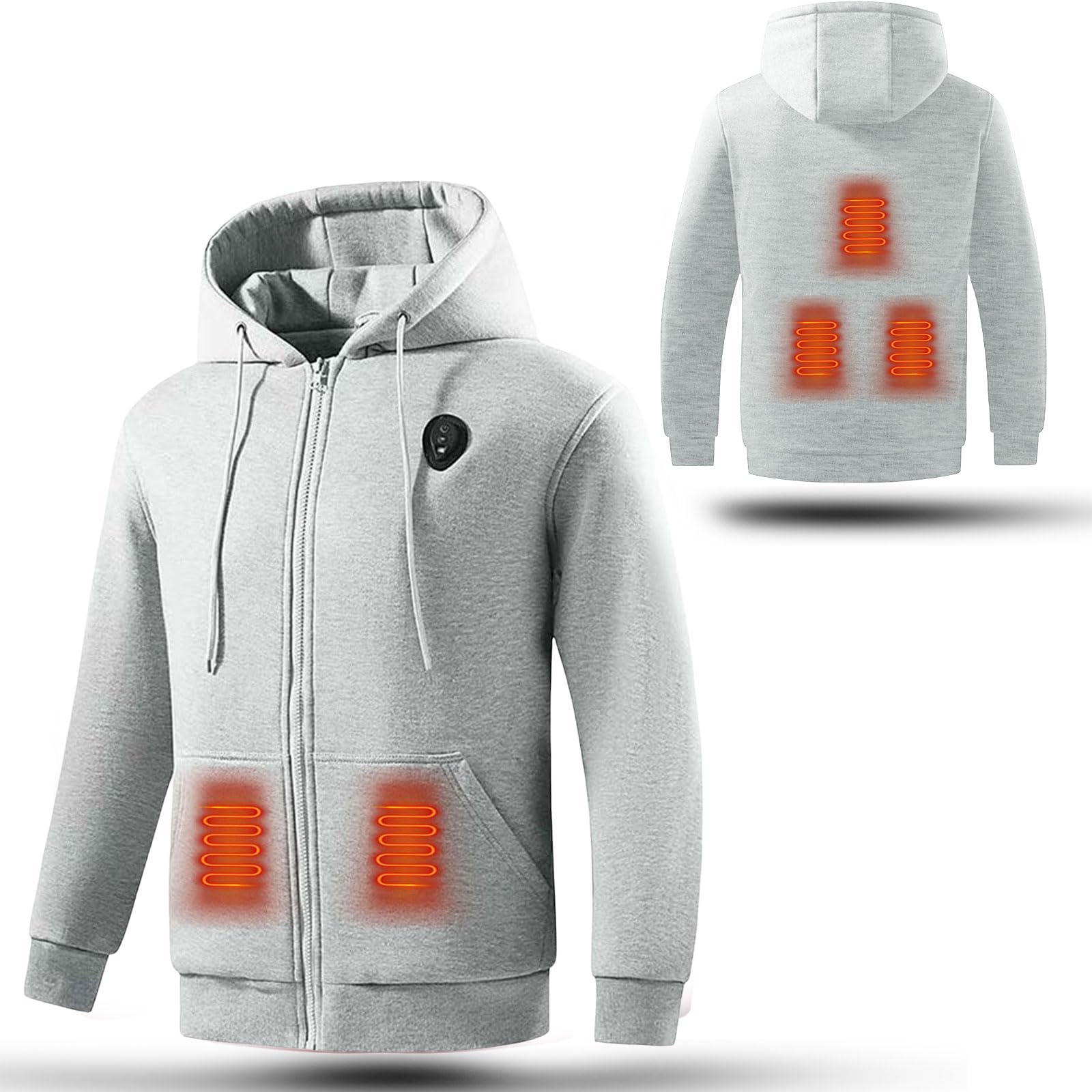 Sudadera Con Capucha Hombre Sudadera Hombre Con Capucha Cremallera Bolsillo Exterior Corte Holgado Transpirable Caliente Y Liviano Cremallera Para Otoño E Invierno Uso Diario Senderismo Ligero