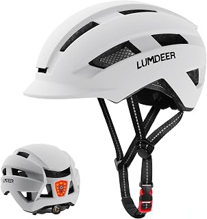 LUMDEER NEUBOZ Hat Bike Helmet for Adults - Certified Bicycle Helmet with Light & Visor, Durable Commuter Ebike Helmet for Men Women