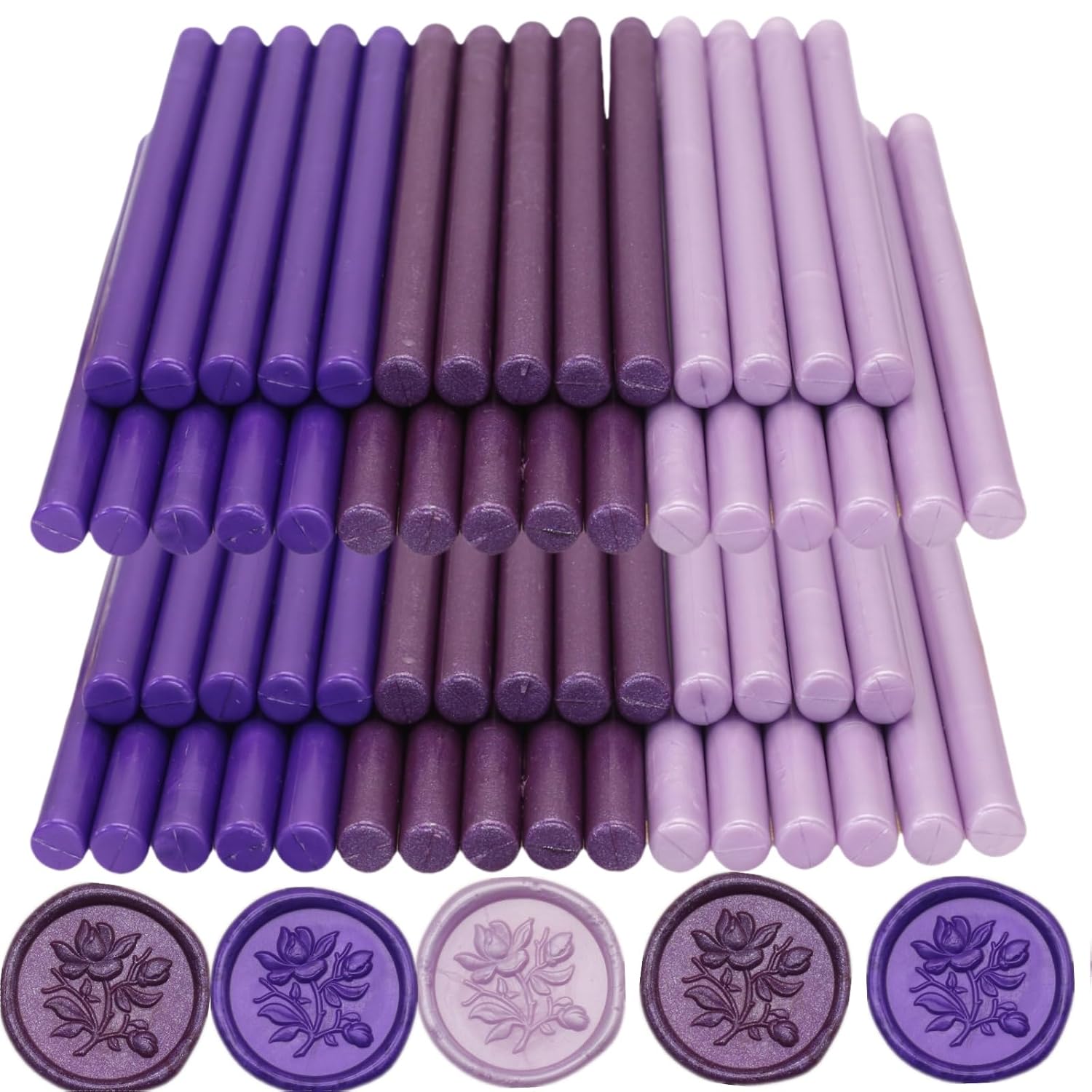 Wax Seal Sticks, Atopbb 30pcs Glue Gun Wax Sealing Sticks Beads Only Suit for 0.28'' Glue Gun, Great for WaxSeal Stamp, Wedding Invitations, Letter Envelopes (Purple)