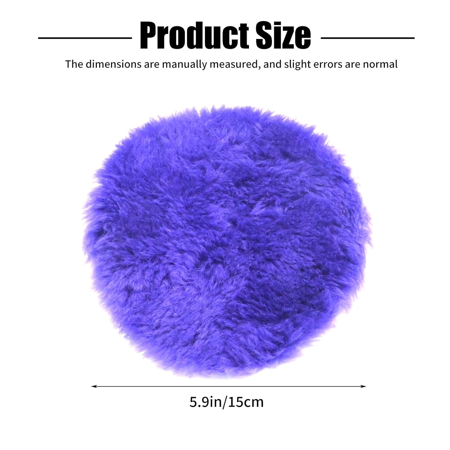 2Pcs 6" /150mm Wool Cutting Pads, Wool Polishing Pads, Wool Buffing and Polishing Pad Set, Purple, for Car Polishing - Image 4