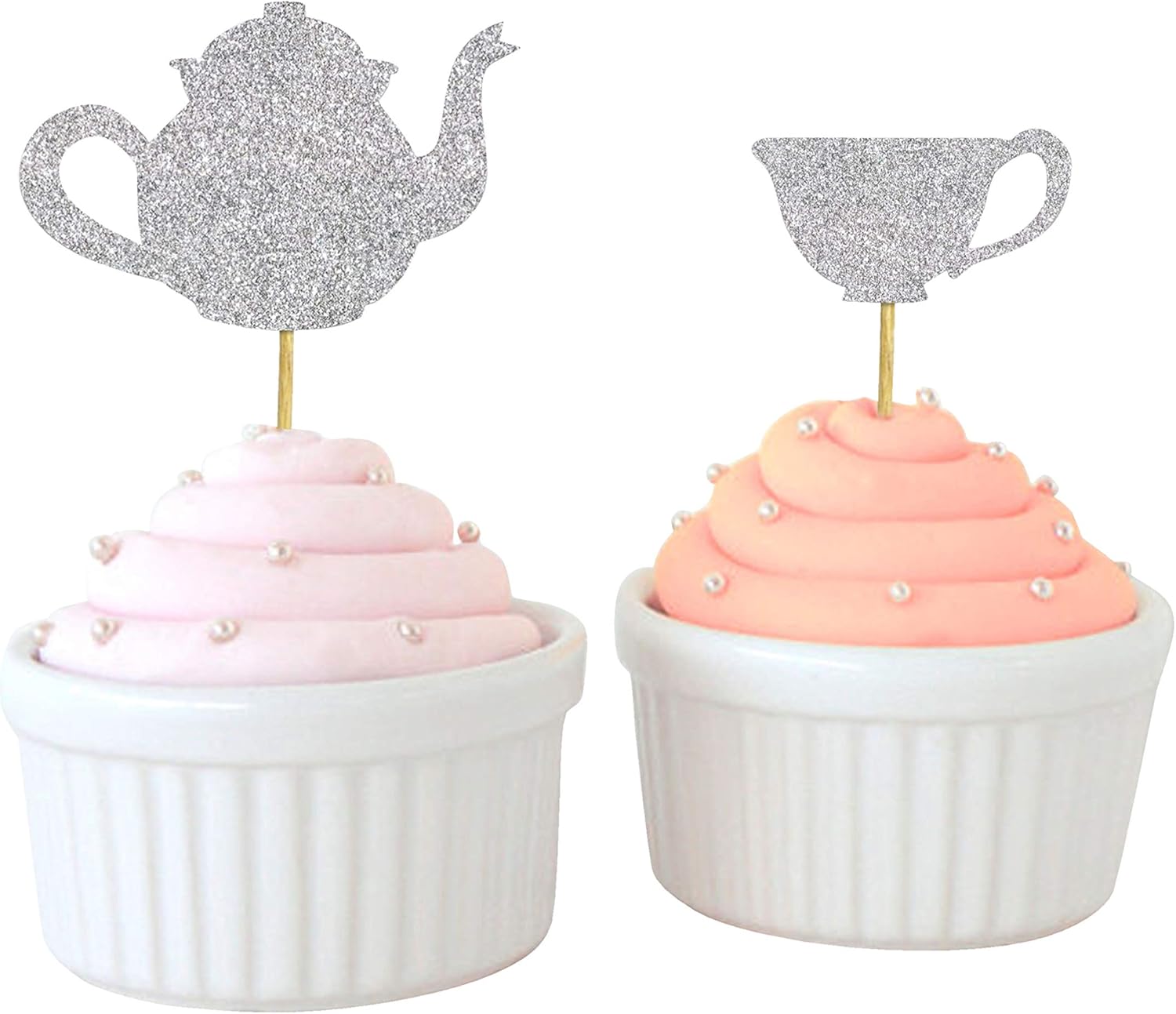 Darling Souvenir, Bridal Shower Tea Party Cupcake Topper
