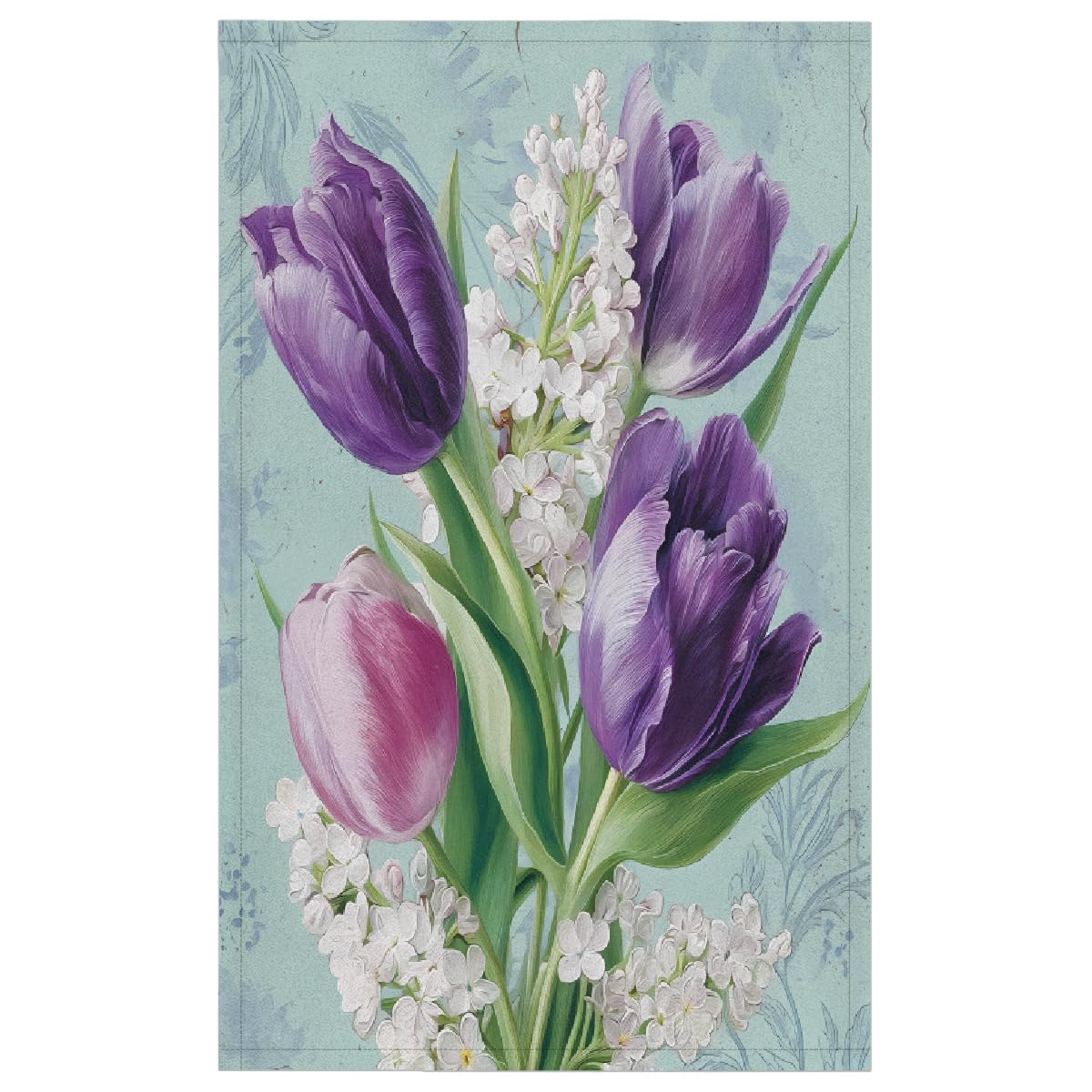 Torchons cuisine microfibre doux essuie-tout lavable fleur violette