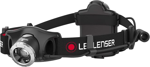 Ledlenser H7R.2 - Rechargeable LED Head Torch, Super Bright 300 Lumens Headlamp, Water Resistant (IPX6), Camping, Fishing, Hiking Equipment, Rechargeable Work Head Torch, Up to 30 Hours Running Time