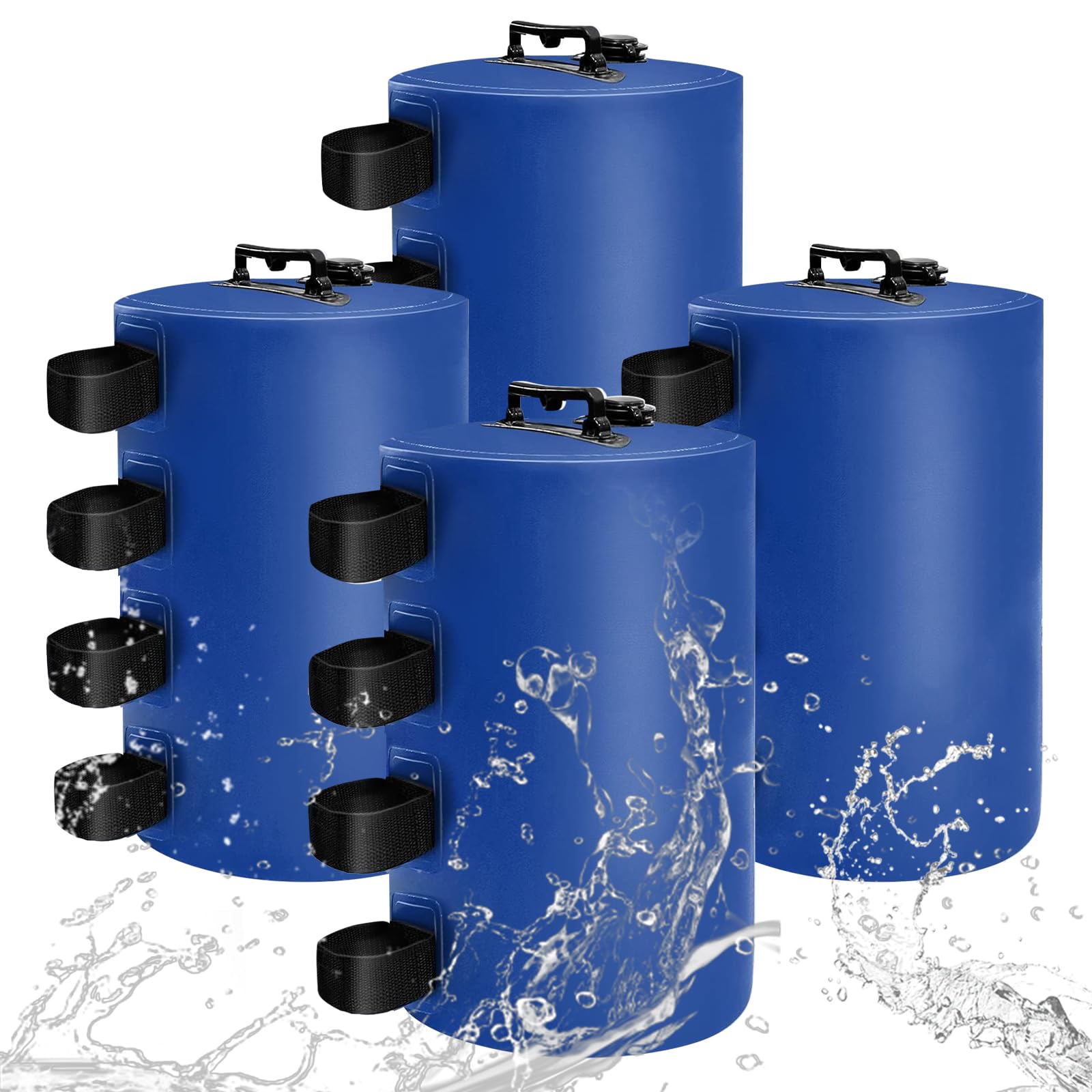 Pavillon 4er Set Standfuß Sandsäcke Pavillonstandfüße,Wiederverwendbar Faltpavillon Pavillon Gewichte Tasche,mit Wasser befüllbar,Gewichte für Pavillons Gartenzelte Festzelte,Blau