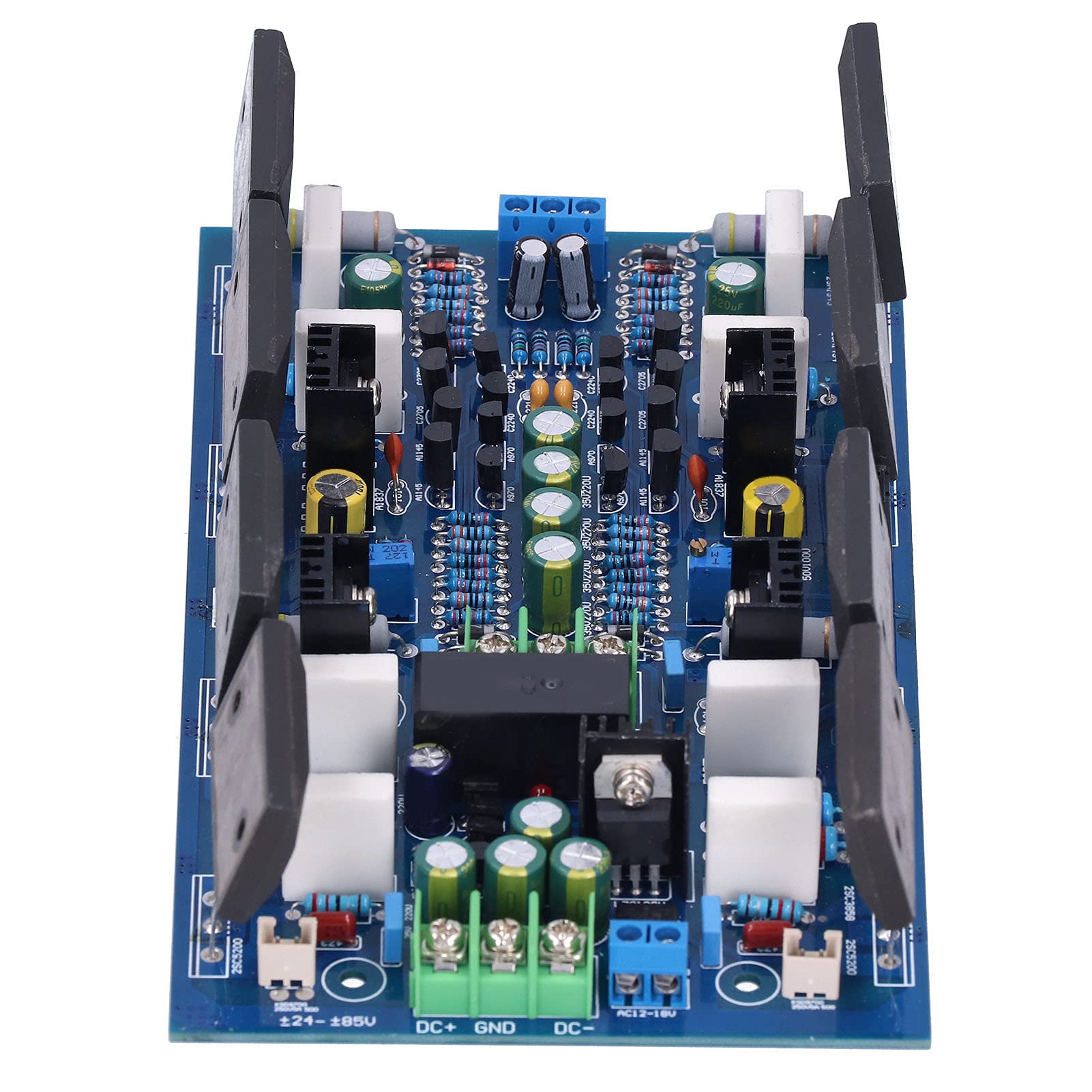 Płytka Wzmacniacza Mocy PCB 2-kanałowa Płyta Wzmacniacza 300 W Plus 300 W z Rezystorami o Wysokiej Dokładności Importowane Kondensatory Elektrolityczne do Naprawy Sprzętu Audio Projekty