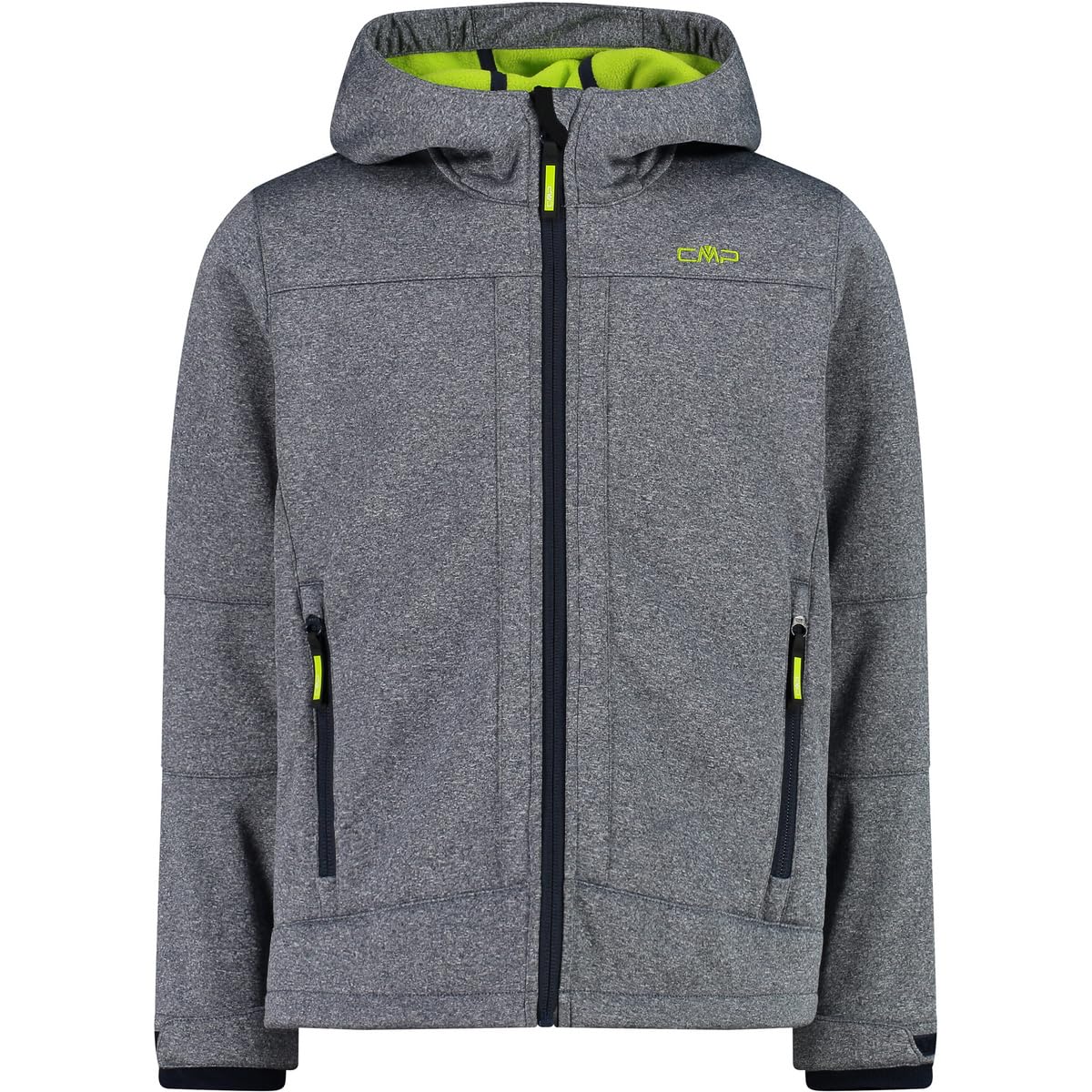 CMP - Kid Jacket Fix Hood, B.Blue Mel.-Acid, 140