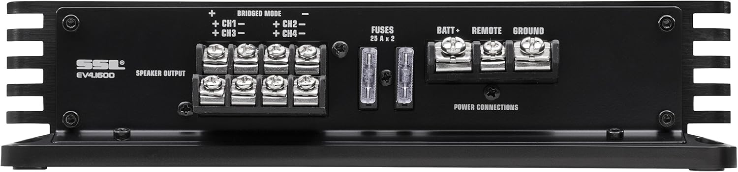 Gеt Chеар Prісе Sound Storm Labs EV4.1600 Evolution 1600 Watt 4 Channel 2 to 8 Ohm Stable Class A B Full Range Bridgeable Mosfet Car Amplifier with Remote Subwoofer Control