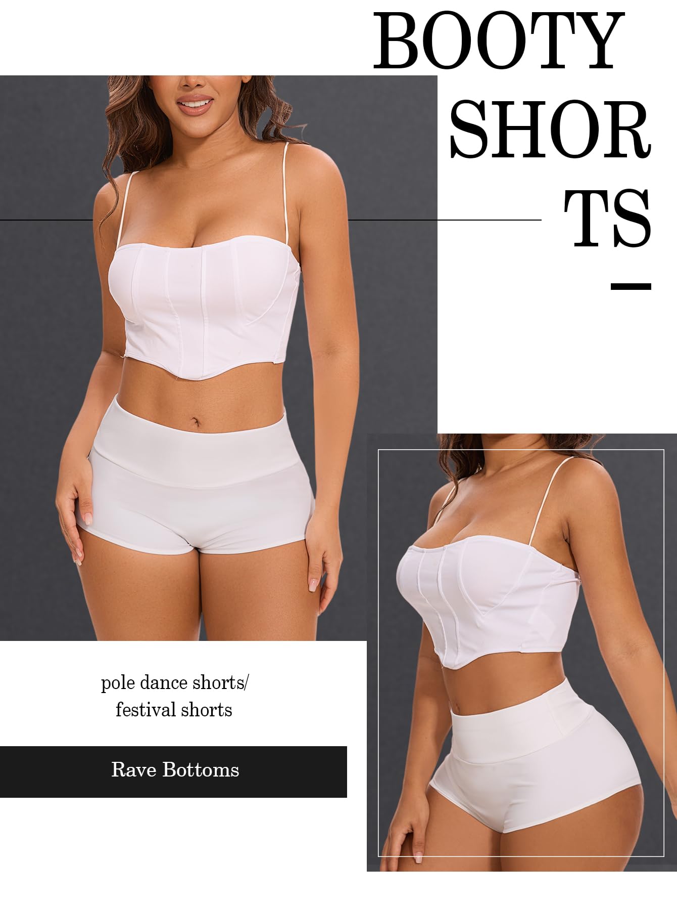 Cut Out Yoga Shorts Booty Butt Lifting Scrunch Shorts High Waisted Workout Gym Active Hot Pants: XX-Large #0 White