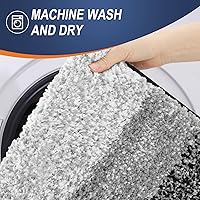 Vista 290 de OLANLY Juego de 2 alfombras de baño de 2 piezas, alfombras de baño de microfibra suave y absorbente y alfombra de inodoro con contorno